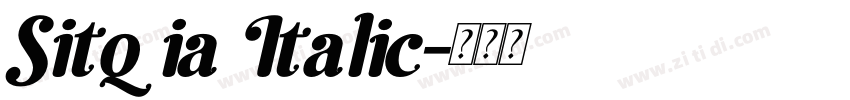 Sitqia Italic字体转换
